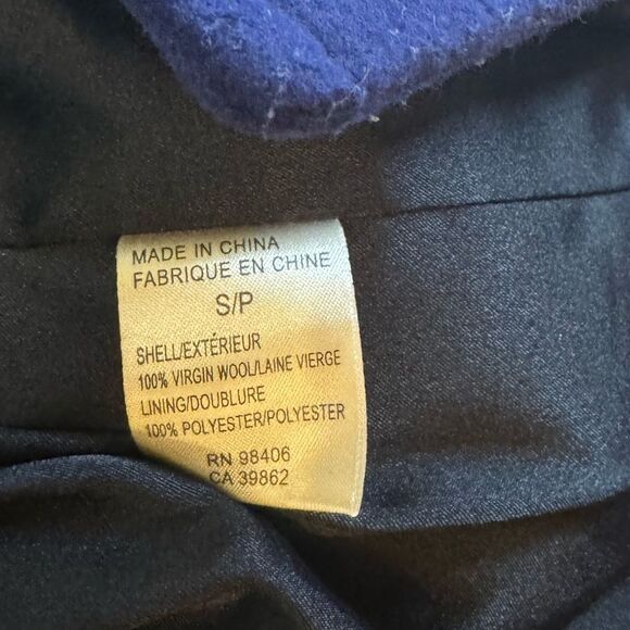 Theory Royal Blue Olivan 100 virgin wool pea coat Jacket size Small - Picture 8 of 14